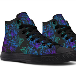 Printed Couple High-top Canvas Shoes