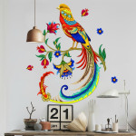 Phoenix Bird Flower Decorative Wall Stickers Can Be Removed