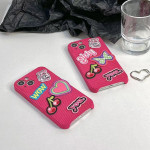 Embroidered Love Cherry Patch Phone Case