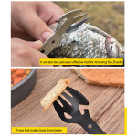 Stainless Steel Multifunctional Fork Spoon Tableware Combination Bottle Opener Survival Equipment