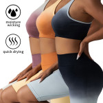 3 Pack Medium Support Sports Bra For Women Racerback Padded Workout Gym Yoga Running Bras