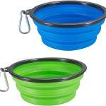 350 And 1000ML Dog Bowls Folding Silicone Puppy Food Container Portable Cat Water Feeder For Travel Walking Pet Supplies