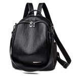 Women's Fashionable High-capacity PU Backpack