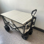 Wooden Grain Trolley Folding Table