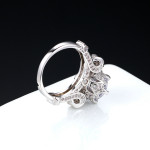 Foreign trade explosion jewelry fashion luxury Nvjie AAA zircon gilt micro insert engagement ring wholesale