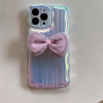 Wavy Pattern Mobile Phone Case Laser Colorful Bow