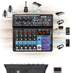 Bluetooth Sound Card Mixer Live Equipment Microphone Effector