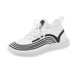 Flying Weaving Reflective Color Low-Top Girl