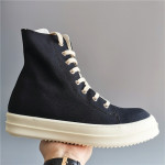 19SS High Top Shoes Secondary Line High Top Canvas Five Mangs Star Satin Old Wax Cloth Silver Pleated TPU Thick Sole