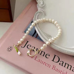 New Tulip Flower Pearl OT Buckle Bracelet Female