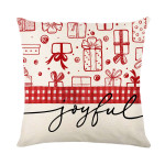 Christmas Pillow Cover Festival Festive Linen Printing Living Room Home Cushion Cover Bedroom Pillow