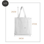 Monogram Flower Print Single Shoulder Canvas Bag