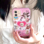 Retro Japanese Dog Cat Couple Film All-inclusive Phone Case