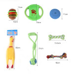 Pet Dog Cotton Rope Bite Resistant Plush Teeth Cleaning Toy Set