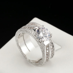 Hot European and American engagement rings diamond sets ring jewelry