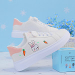 Fashion big kids sports soft-soled white shoes