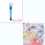 3D print pen 3D pen two generation graffiti 3D stereoscopic paintbrush children puzzle painting toys