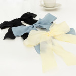 Hairpin Fairy Temperament Sweet Solid Color Mesh Bow Streamer Top Clip On The Back Of The Head