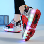 Children's Wheel Shoes LED Light Emitting Charging Children's Lamp Shoes