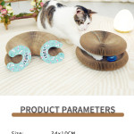 Manufacturer Wholesale Deformable Interactive Corrugated Foldable Cat Scratcher Cardboard