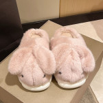 Women's Fashionable Rabbit Fur Slippers