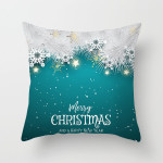 European And American Christmas Snowflake Digital Printing Polyester Peach Skin Car Pillow Cushion Pillowcase