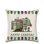 New Cartoon Camper RV Dining Car Series Linen Pillow Case