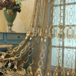 High-end Embossed Embroidered Window Screens For Living Room And Bedroom Italian Flannel Shading