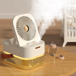 Desktop Silent Remote Control Timing Dual Spray Humidification Fan