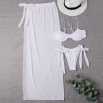 Three Piece Mesh Skirt Bikini