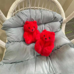 Teddy Bear Plush Slippers Home Warm Comfortable Thin Bottom Plush Cotton Shoes