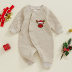 Christmas Infant Toddler Romper Bubble Plaid Jumpsuit