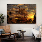 Living Room Canvas Painting Core Spray Hanging Rimless Porch Decorative Painting