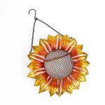 Wrought Iron Metal Flower-Shaped Bird Feeder