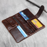 Men's Casual Long Head Leather Money Clip