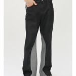 Men's spliced leg length flared jeans