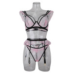 Lace Sexy Bandeau Sexy Lingerie Three-piece Set Suit