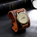 Men's Wide Leather Watch Vintage Bracelet