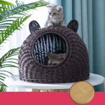 Imitation Rattan Semi-enclosed Cat Pet Kennel