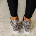 Leopard print camouflage shoes