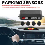 Car LED Crescent Buzzer Parking Sensor 4 Probes