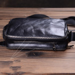 Genuine Leather Shoulder Bag Men's Cross-body Retro Handmade