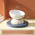 Ceramic High Oblique Mouth Cat Food Bowl