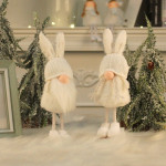 Holiday Gift Cute Rabbit Ears Standing Posture Faceless Doll Decorative Ornaments