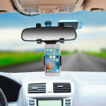 Universal Car Rear View Mirror Mount Stand GPS Cell Phone Holder 360 Rotation US