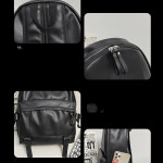 Japanese Simple Large Capacity Soft Leather Backpack Male