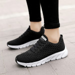 2021 Foreign Trade Large Size Flying Woven Women'S Shoes Cross-Border Autumn Sports Shoes Running Shoes Ladies Students Lightweight Travel Shoes