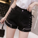 Casual Denim Mid-waist Slim Shorts