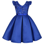 New Girls' Sequin Dress With Small Flying Sleeves