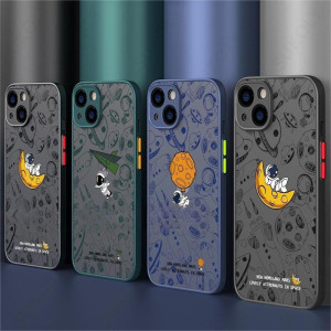 Astronaut Phone Case Doodle Moon Cartoon Eye Protection